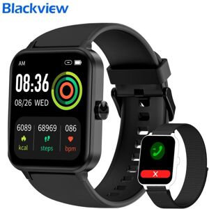 BLACKVIEW Montre Connectée Homme Femme avec Fréquence cardiaque Oxygène Message Notification Podomètre-Pour Android iOS Samsung Xiaomi Noir Noir - Publicité BLACKVIEW Montre Connectée Homme Femme avec Fréquence cardiaque Oxygène Message Notification Podomètre-Pour Android iOS Samsung Xiaomi Noir Noir - Publicité