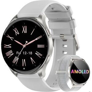 Blackview Montre Connectée Homme Femme avec 1.43 AMOLED Écran Appels 100+ Sports Moniteur de Santé Pour iOS Android Argent Jaune - Publicité Blackview Montre Connectée Homme Femme avec 1.43 AMOLED Écran Appels 100+ Sports Moniteur de Santé Pour iOS Android Argent Jaune - Publicité