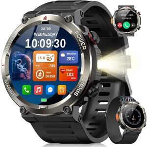 Blackview Montre Connectée Homme avec 145 Écran/LED Lampe/960mAh Batterie100+ Modes SportifsMoniteur de Santé pour Android iOS Noir - Publicité Blackview Montre Connectée Homme avec 145 Écran/LED Lampe/960mAh Batterie100+ Modes SportifsMoniteur de Santé pour Android iOS Noir - Publicité