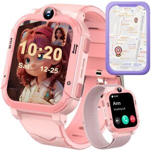 BLACKVIEW 4G Montre Connectée Enfant Appel Vidéo GPS SOS Chat Calculatrice Contrôle Parents Cadeau pour Fille Garcon Rose - Publicité BLACKVIEW 4G Montre Connectée Enfant Appel Vidéo GPS SOS Chat Calculatrice Contrôle Parents Cadeau pour Fille Garcon Rose - Publicité
