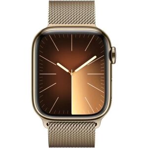 Apple Watch Series 9 GPS + Cellular - 41mm - Boîtier Acier Or - Bracelet Gold Milanese Loop - Reconditionné - Très bon état - Publicité Apple Watch Series 9 GPS + Cellular - 41mm - Boîtier Acier Or - Bracelet Gold Milanese Loop - Reconditionné - Très bon état - Publicité