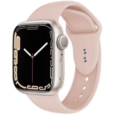 Bracelet liquide Pink Sand pour Apple Watch - Silicone liquide, Flexible, 38/40/41mm - Publicité Bracelet liquide Pink Sand pour Apple Watch - Silicone liquide, Flexible, 38/40/41mm - Publicité