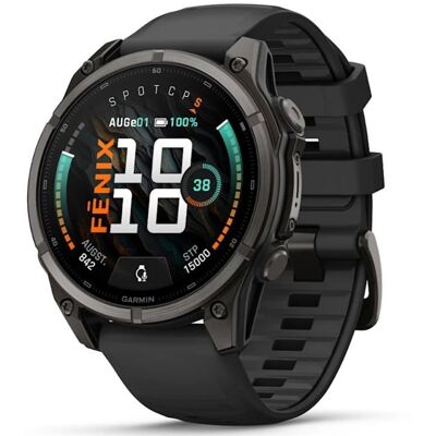 Montre connectée AMOLED - Garmin - Fenix 9 - 47 mm - Boîtier rond - Verre saphir - Titane/Polymère - Silicone - 10 ATM Noir - Publicité Montre connectée AMOLED - Garmin - Fenix 9 - 47 mm - Boîtier rond - Verre saphir - Titane/Polymère - Silicone - 10 ATM Noir - Publicité