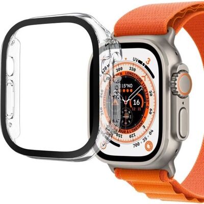 Apple - Watch Ultra 49mm - Transparent - Tempered Glass Case - Publicité Apple - Watch Ultra 49mm - Transparent - Tempered Glass Case - Publicité