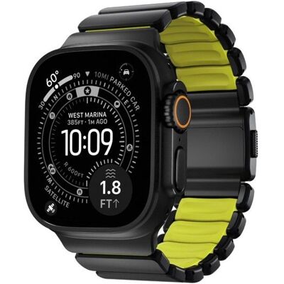 Bracelet Nomad Stratos Apple Watch 49mm Noir/Volt Noir - Publicité Bracelet Nomad Stratos Apple Watch 49mm Noir/Volt Noir - Publicité