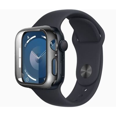 123 Coque de protection souple silicone pour Apple Watch Series 9 45mm - Noir Noir - Publicité 123 Coque de protection souple silicone pour Apple Watch Series 9 45mm - Noir Noir - Publicité