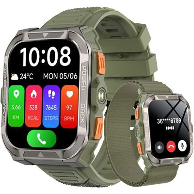 Blackview W80 Pro – Montre connectée 191 GPS Bluetooth 5.3 100 modes LED 900mAh Étanche 10m Vert Vert - Publicité Blackview W80 Pro – Montre connectée 191 GPS Bluetooth 5.3 100 modes LED 900mAh Étanche 10m Vert Vert - Publicité