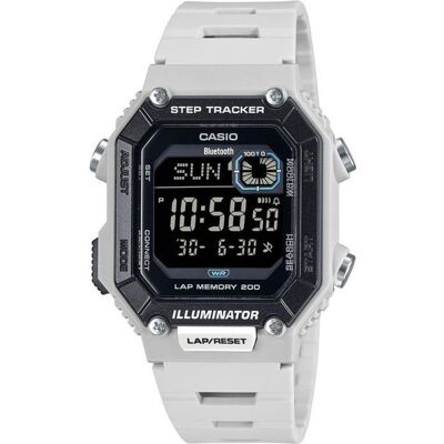 Montre digitale - Casio - WS-B1000-8BV - Bluetooth - Résistance à leau 100m - Compteur de pas Blanc - Publicité Montre digitale - Casio - WS-B1000-8BV - Bluetooth - Résistance à leau 100m - Compteur de pas Blanc - Publicité