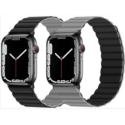 123 Bracelet Silicone Magnétique Réversible Double Face Noir/Gris compatible avec Apple Watch 42mm 44mm 45mm 49mm - Yuan Yuan - - Publicité 123 Bracelet Silicone Magnétique Réversible Double Face Noir/Gris compatible avec Apple Watch 42mm 44mm 45mm 49mm - Yuan Yuan - - Publicité