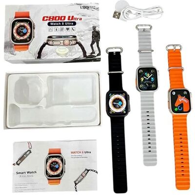 OEM Montre Connectée C800 Ultra Sport Smartwatch Bluetooth Écran 209” Batterie Longue Durée 5-7 Jours Compatible Android iOS Orange - Publicité OEM Montre Connectée C800 Ultra Sport Smartwatch Bluetooth Écran 209” Batterie Longue Durée 5-7 Jours Compatible Android iOS Orange - Publicité
