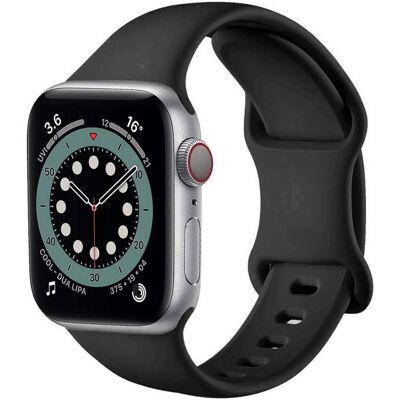 123 Bracelet Silicone Souple Noir compatible avec Apple watch 38mm 40mm 41mm Serie 9 8 7 6 5 4 3 2 1 SE - Yuan Yuan Noir - Publicité 123 Bracelet Silicone Souple Noir compatible avec Apple watch 38mm 40mm 41mm Serie 9 8 7 6 5 4 3 2 1 SE - Yuan Yuan Noir - Publicité