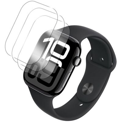 123 Lot de 3 films protecteur pour Apple Watch Series 10 42mm verre trempé 3D incurvé de protection transparent - Yuan Yuan - Blanc - Publicité 123 Lot de 3 films protecteur pour Apple Watch Series 10 42mm verre trempé 3D incurvé de protection transparent - Yuan Yuan - Blanc - Publicité