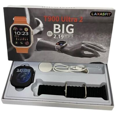 OEM Montre Connectée T900 Ultra 2 Sport Smartwatch Appels Bluetooth Grand Écran HD 22” Recharge Sans Fil Compatible Android iOS Noir - Publicité OEM Montre Connectée T900 Ultra 2 Sport Smartwatch Appels Bluetooth Grand Écran HD 22” Recharge Sans Fil Compatible Android iOS Noir - Publicité