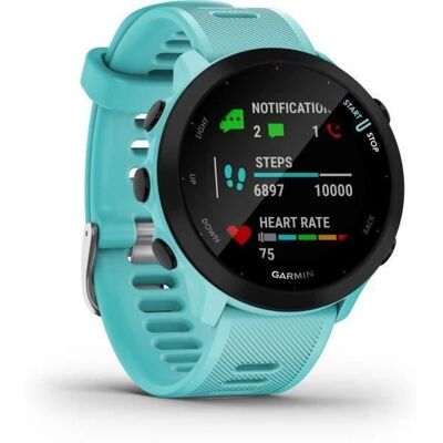 Montre connectée sport - GARMIN - Forerunner 55 - Aqua (Vert d’eau) Vert - Publicité Montre connectée sport - GARMIN - Forerunner 55 - Aqua (Vert d’eau) Vert - Publicité