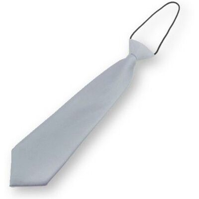 LABEL-CRAVATE Cravate enfant couleur gris-argent finitions main Gris - Publicité LABEL-CRAVATE Cravate enfant couleur gris-argent finitions main Gris - Publicité