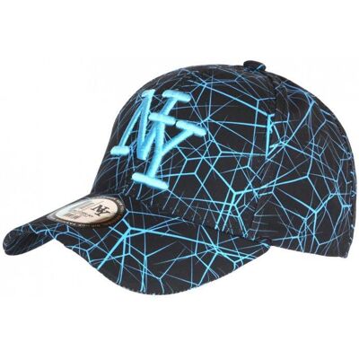 -Hip Hop Honour-Casquette NY Bleue et Noire Fashion Originale Baseball Spider - Noir Noir - Publicité -Hip Hop Honour-Casquette NY Bleue et Noire Fashion Originale Baseball Spider - Noir Noir - Publicité