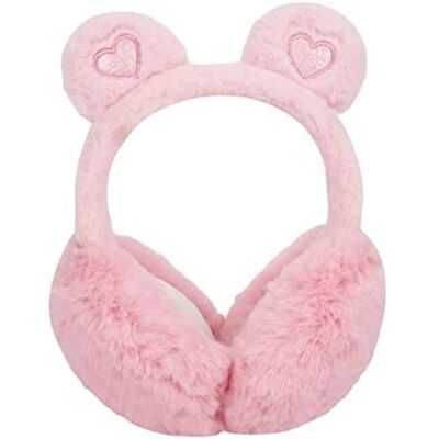 Cache-oreilles - Non spécifié - Modèle ours en peluche - Gris - Hiver - Unisexe Rose - Publicité Cache-oreilles - Non spécifié - Modèle ours en peluche - Gris - Hiver - Unisexe Rose - Publicité