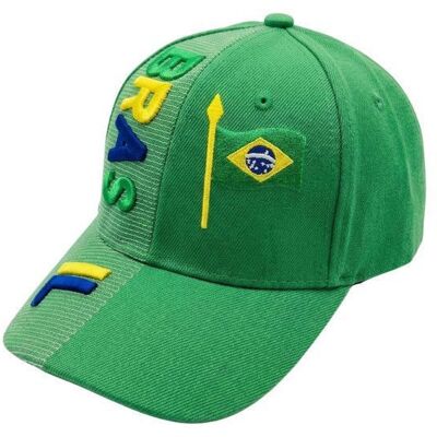 Casquette de baseball - GENERIC - Brasil brodée 3D - 100% coton - Taille réglable - Vert Vert - Publicité Casquette de baseball - GENERIC - Brasil brodée 3D - 100% coton - Taille réglable - Vert Vert - Publicité