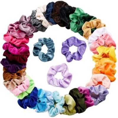 SODIAL 36 Pcs Cheveux Chouchous Velours Élastiques Bandes De Cheveux Cravates Cordes Chouchou Pour Femmes Ou Filles Accessoires De Cheveux - Publicité SODIAL 36 Pcs Cheveux Chouchous Velours Élastiques Bandes De Cheveux Cravates Cordes Chouchou Pour Femmes Ou Filles Accessoires De Cheveux - Publicité