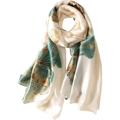 Foulard en soie femmes châle Écharpe en soie Silk Scarf Women Chiffon Shawl White Neckerchief Head Wrap Thin Scarf Beach Hijab - Publicité Foulard en soie femmes châle Écharpe en soie Silk Scarf Women Chiffon Shawl White Neckerchief Head Wrap Thin Scarf Beach Hijab - Publicité