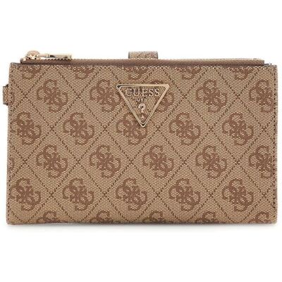 GUESS Porte-monnaie beige taupe pour femme - Laurel II SLG Double Zip Organizer Latte Logo 324424 Beige - Publicité GUESS Porte-monnaie beige taupe pour femme - Laurel II SLG Double Zip Organizer Latte Logo 324424 Beige - Publicité