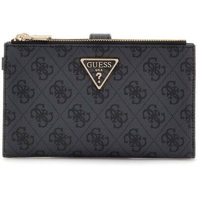 GUESS Porte-monnaie gris foncé noir pour femme - Laurel II SLG Double Zip Organizer Coal Logo 324425 Gris - Publicité GUESS Porte-monnaie gris foncé noir pour femme - Laurel II SLG Double Zip Organizer Coal Logo 324425 Gris - Publicité