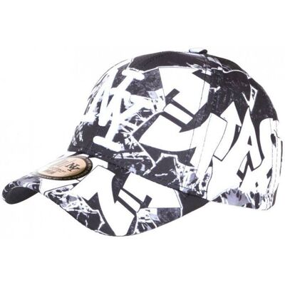 -Hip Hop Honour-Casquette NY Blanche et Grise Print Fashion Streetwear Baseball Larsy - Blanc Blanc - Publicité -Hip Hop Honour-Casquette NY Blanche et Grise Print Fashion Streetwear Baseball Larsy - Blanc Blanc - Publicité