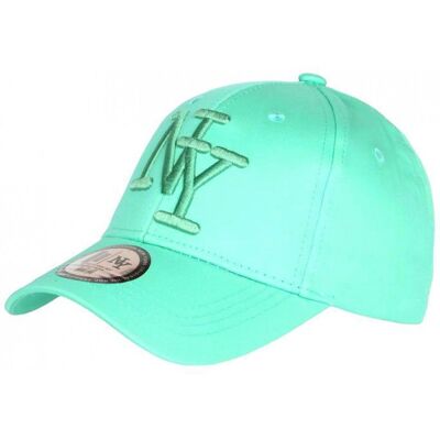 -Hip Hop Honour-Casquette NY Vert Pastel en Coton Originale Visiere Baseball Stazky - Vert Vert - Publicité -Hip Hop Honour-Casquette NY Vert Pastel en Coton Originale Visiere Baseball Stazky - Vert Vert - Publicité
