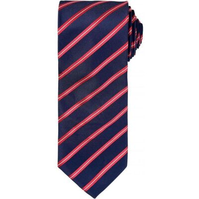 Cravate - PR784 - Sport - Bleu marine et rouge - 100% polyester - 75 x 144 cm Bleu - Publicité Cravate - PR784 - Sport - Bleu marine et rouge - 100% polyester - 75 x 144 cm Bleu - Publicité