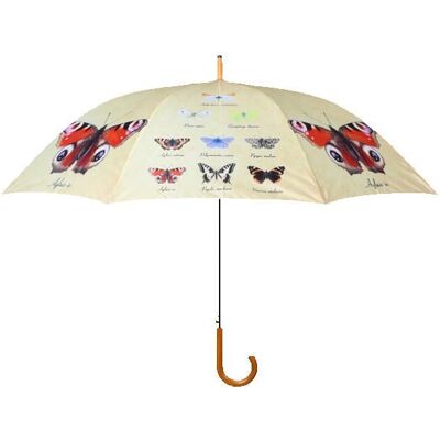 GENERIQUE Parapluie papillons - Beige - D 120 x H 95 cm Beige - Publicité GENERIQUE Parapluie papillons - Beige - D 120 x H 95 cm Beige - Publicité