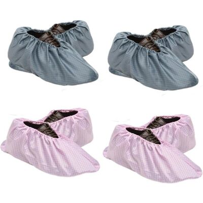 NOVAGO 4 Paires Couvre-Chaussures Adulte (Taille 37-42 + Taille 42-46) Surchaussures Tissu Épais Lavables Antidérapante (Gris +Rose) - Publicité NOVAGO 4 Paires Couvre-Chaussures Adulte (Taille 37-42 + Taille 42-46) Surchaussures Tissu Épais Lavables Antidérapante (Gris +Rose) - Publicité