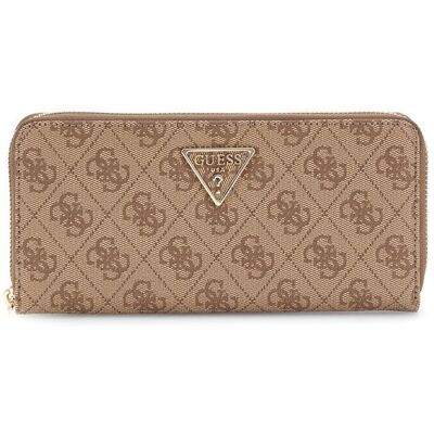 GUESS Porte-monnaie brun clair marron pour femme - Laurel II SLG Large Zip Around Wallet L Latte Logo 309941 Marron - Publicité GUESS Porte-monnaie brun clair marron pour femme - Laurel II SLG Large Zip Around Wallet L Latte Logo 309941 Marron - Publicité