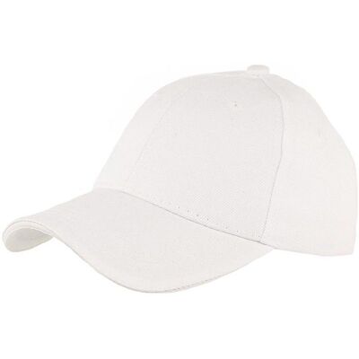 -Nyls Création-Casquette Baseball Blanche - Blanc Blanc - Publicité -Nyls Création-Casquette Baseball Blanche - Blanc Blanc - Publicité