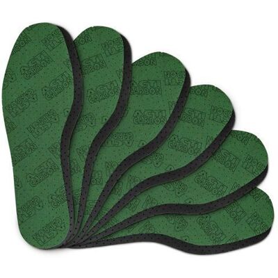 Semelles anti-odeur - Kaps - Active Carbon Set x6 - charbon actif - taille 36 – 46 EU Vert - Publicité Semelles anti-odeur - Kaps - Active Carbon Set x6 - charbon actif - taille 36 – 46 EU Vert - Publicité