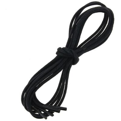 Les Lacets Français - Lacets ronds et épais - 3mm - Noir - 90cm Unisexe - Noir - Publicité Les Lacets Français - Lacets ronds et épais - 3mm - Noir - 90cm Unisexe - Noir - Publicité