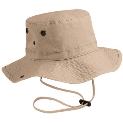 Chapeau - Beechfield - Protection solaire 50 - Coton épais lavé Beige - Publicité Chapeau - Beechfield - Protection solaire 50 - Coton épais lavé Beige - Publicité