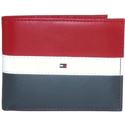 Portefeuille Tommy Hilfiger en cuir rouge blanc et bleu Rouge - Publicité Portefeuille Tommy Hilfiger en cuir rouge blanc et bleu Rouge - Publicité