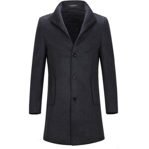 ALLTHEMEN Manteau en Laine Coupe Ajustée pour Hommes Col Nontant daffaires Pardessus RembourréMi-longGris Foncé Gris - Publicité ALLTHEMEN Manteau en Laine Coupe Ajustée pour Hommes Col Nontant daffaires Pardessus RembourréMi-longGris Foncé Gris - Publicité