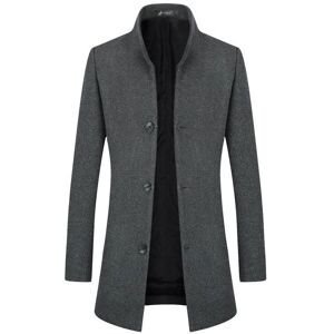 Allthemen Manteau Homme en Laine Pardessus Parka Chaud Col Montant Classique Gris Gris - Publicité Allthemen Manteau Homme en Laine Pardessus Parka Chaud Col Montant Classique Gris Gris - Publicité