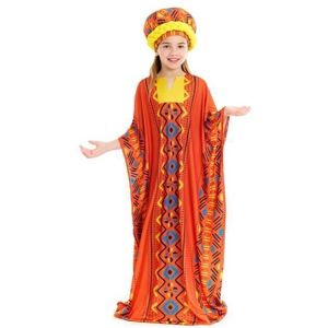 Costume tunique africaine - Partilandia - 5-6 ans - Multicolor - Orange - Sans manche Orange - Publicité Costume tunique africaine - Partilandia - 5-6 ans - Multicolor - Orange - Sans manche Orange - Publicité