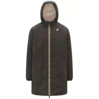 Parka Longue à Capuche Double Sherpa K-Way LE VRAI 4.0 EIFFEL EAST ORSETTO Vert - Publicité Parka Longue à Capuche Double Sherpa K-Way LE VRAI 4.0 EIFFEL EAST ORSETTO Vert - Publicité