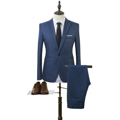MOBIGARLAN (Veste+Chemise+Pantalon)Costume Homme Marque Luxe Manteau Homme Blazer Hommes de Pour Blouson VêTements Masculin FBC92A Bleu Bleu - Publicité MOBIGARLAN (Veste+Chemise+Pantalon)Costume Homme Marque Luxe Manteau Homme Blazer Hommes de Pour Blouson VêTements Masculin FBC92A Bleu Bleu - Publicité