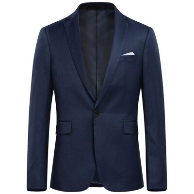 ALLTHEMEN Blazer pour Homme avec Fente Arrière à Un Bouton Veste de Costume daffaires Couleur Unie Bleu foncé Bleu - Publicité ALLTHEMEN Blazer pour Homme avec Fente Arrière à Un Bouton Veste de Costume daffaires Couleur Unie Bleu foncé Bleu - Publicité