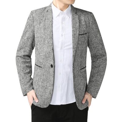 Allthemen Blazer Homme Un Bouton Elégant Formel Slim Fit Veste de Costume Casual pour Mariage Gris Gris - Publicité Allthemen Blazer Homme Un Bouton Elégant Formel Slim Fit Veste de Costume Casual pour Mariage Gris Gris - Publicité