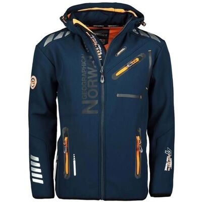 Parka Softshell Marine/Orange Homme Geographical Norway GN-ROYAUTE Bleu - Publicité Parka Softshell Marine/Orange Homme Geographical Norway GN-ROYAUTE Bleu - Publicité