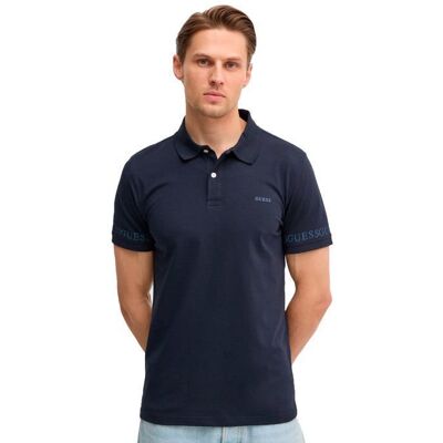 Polo Guess Homme Bleu Slim Fit Bleu - Publicité Polo Guess Homme Bleu Slim Fit Bleu - Publicité