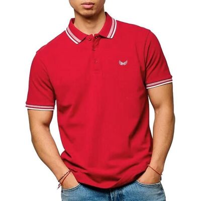 Polo Rouge Homme Kaporal Marod Rouge - Publicité Polo Rouge Homme Kaporal Marod Rouge - Publicité