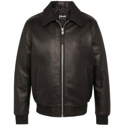 Blouson Cuir Marron Homme Schott LCDETROIT Marron - Publicité Blouson Cuir Marron Homme Schott LCDETROIT Marron - Publicité