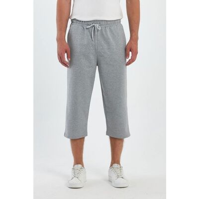 Pantacourt Homme 3/4 Coupe Droite – Pantalon Court en Coton Respirant Taille Élastique – Gris Clair – COMEOR Gris - Publicité Pantacourt Homme 3/4 Coupe Droite – Pantalon Court en Coton Respirant Taille Élastique – Gris Clair – COMEOR Gris - Publicité