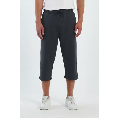 Pantacourt Homme 3/4 Coupe Droite – Pantalon Court en Coton Confort Taille Élastique – Gris Foncé – COMEOR Gris - Publicité Pantacourt Homme 3/4 Coupe Droite – Pantalon Court en Coton Confort Taille Élastique – Gris Foncé – COMEOR Gris - Publicité